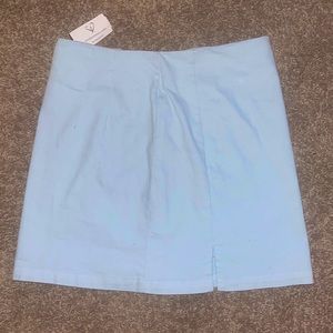 SIZE SMALL DENIM STRETCH MINI SKIRT WITH SLITS BRAND NEW